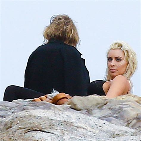 See Kim Kardashians Sexy Beach Photo Shoot In A Bra E Online Uk