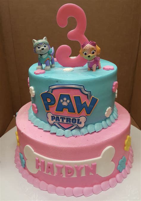 Paw Patrol 3rd Birthday Cake Girl Printable Templates Free