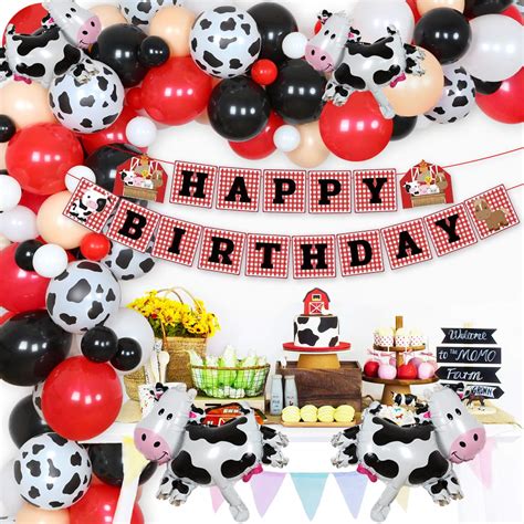 Buy Farm Animal Theme Party Balloon Garland Arch Kit Cow Party Supplies