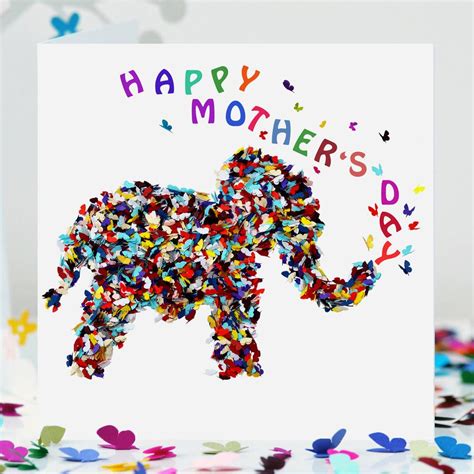 Butterfly And Elephant Mothers Day Butterflies Card By Inkywool