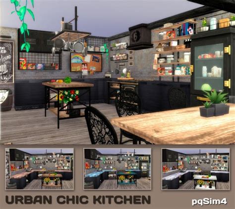 Pqsims4 Urban Chic Kitchen Sims 4 Downloads