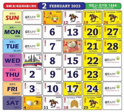 Kalender Malaysia Tahun 2023 Gurubesarmy