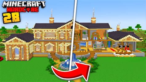 I Built A Mansion In Minecraft Hardcore Part 2 YouTube