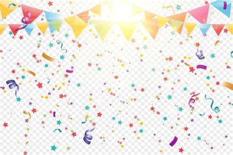 Premium Vector Lots Of Colorful Tiny Confetti And Ribbons On