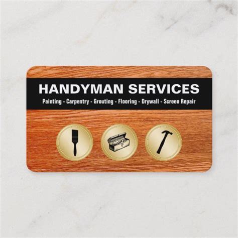 Choose from one of our free handyman business card templates at overnight prints or upload your own design! Handyman Business Cards | Zazzle.com | Handyman business ...