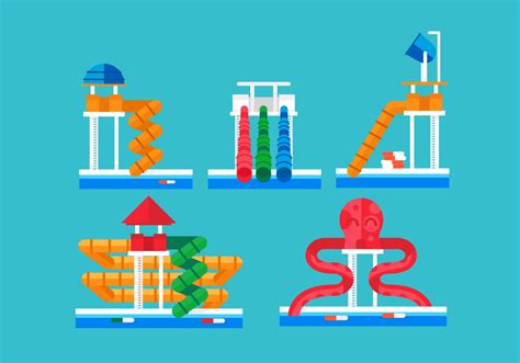 Water Slide Vector Pack 137753 Vector Art At Vecteezy