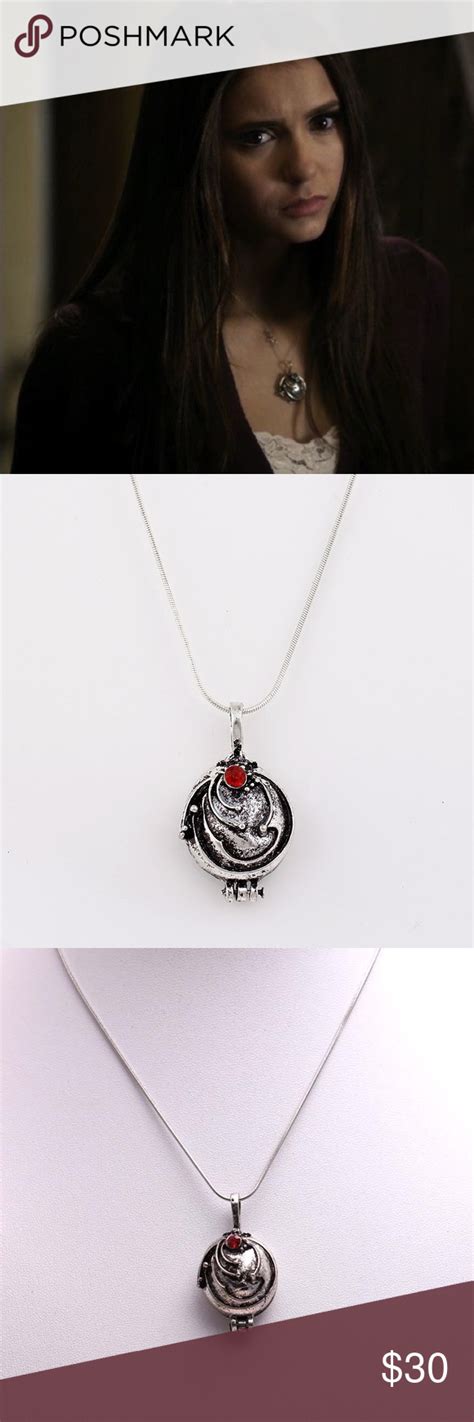 Vampire Diaries Elena Vervain Necklace Necklace Silver Locket