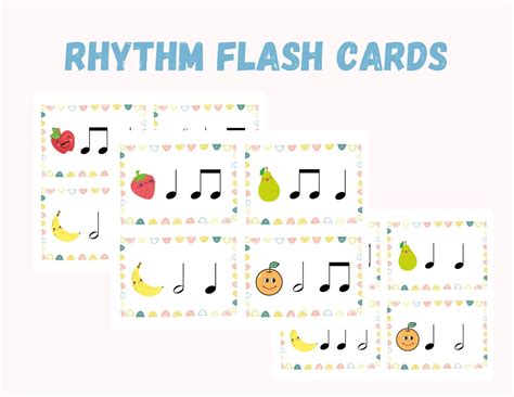 Rhythm Flash Cards I Clapping Activity I Quarter Note I Half Note I Two