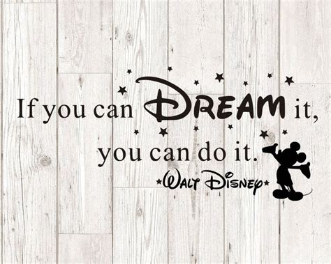 Disney Quote Svg If You Can Dream It Svg Mickey Mouse Svg Etsy
