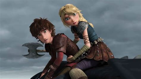 Hiccup And Astrid Riding On Toothlesss Back Together As Astrid Is