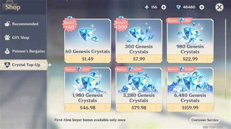25 Off Genshin Impact 4999usd 3280 Crystals Pack Top Up All Server