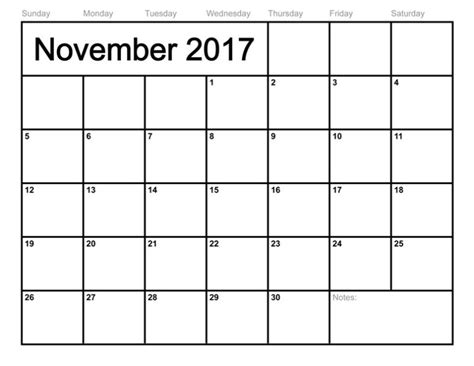 November 2017 Printable Calendar Oppidan Library
