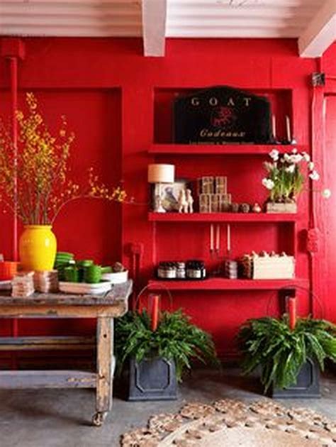 Inviting Brave Scheme By Using Red Home Decors Accent In Any House