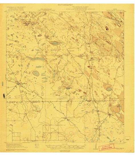 Tarida Ranch Texas 1921 Usgs Old Topo Map Reprint 15x15 Tx Quad