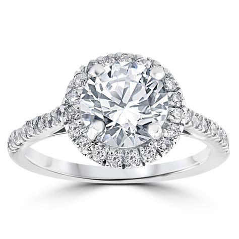 Halo Diamond Engagement Ring Pharmakon Dergi