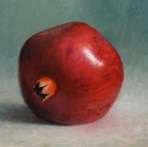 Daily Paintworks Pomegranate Original Fine Art For Sale Debra