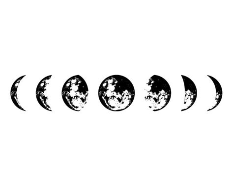 Moon Phases Svg Vector Cut File For Cricut Silhouette Pdf Etsy All In