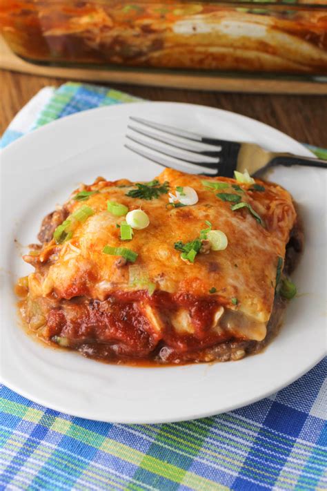 Modify the spiciness with the intensity of the salsa and the green chilis to suit your taste. Easy Chicken Enchilada Casserole - citronlimette