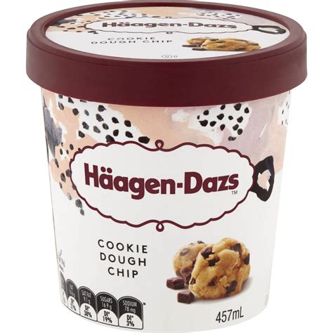 Haagen Dazs Cookie Dough Chip Ice Cream Tub 457ml Woolworths