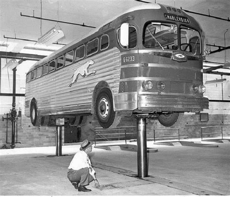 Bus Inspection Circa 1940s Go Greyhound Greyhound Bus Bus