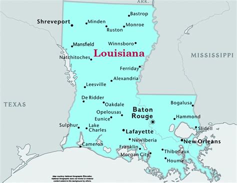 Louisiana Map With Cities Walden Wong