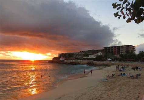 Sunset At La Plage Maho St Maarten Oct 2014 With A Very Flickr
