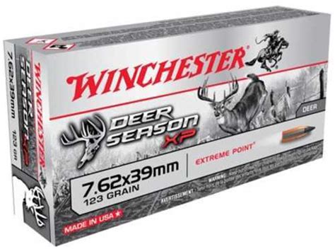 Winchester Ammunition Deer Season 762x39 123 Grain Poly