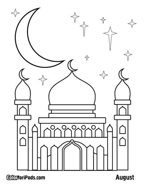Mewarnai Gambar Tema Ramadhan 55 Koleksi Gambar