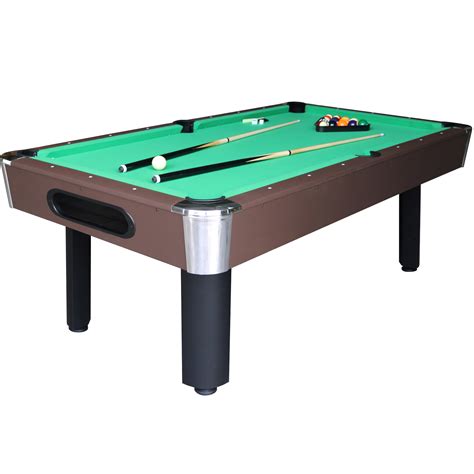 Regular size adjustable feet to level the table automatic ball return system on the short side accessories included in the package: Sportcraft Arlington 84" Green Billiard Table w/ Arcade ...