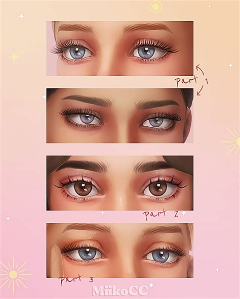 3d Eyelashes ｡skin Details Miiko On Patreon Sims 4 Sims 4 Cc