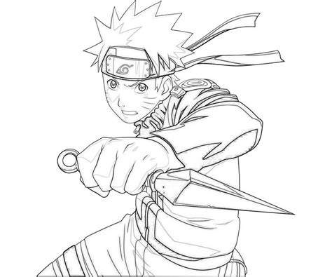 Desenho De Naruto E Sua Arma Para Colorir Tudodesenhos