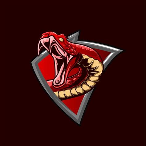 O Conceito De Logotipo Esport Esport Mascote Cobra Vermelha Snake