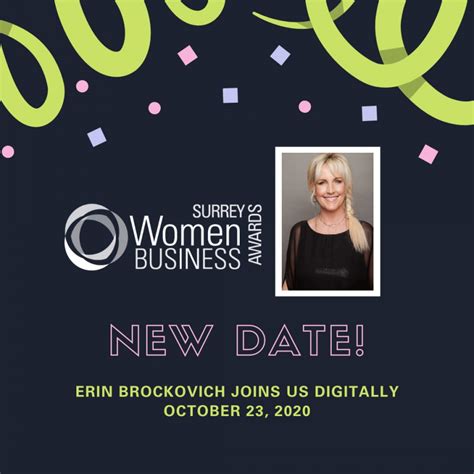 Erin Brockovich To Finally Speak At Surrey Women In Business Awards On