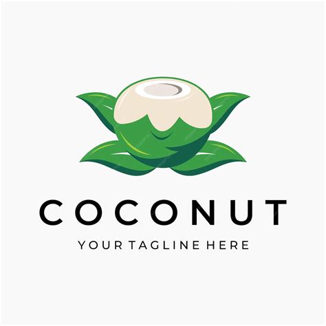 Premium Vector Natural Fresh Young Coconut Creative Logo Design Logo
