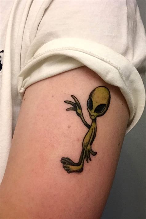 Simple Alien Tattoo Done By Chuck Householder At Electric Dragonland