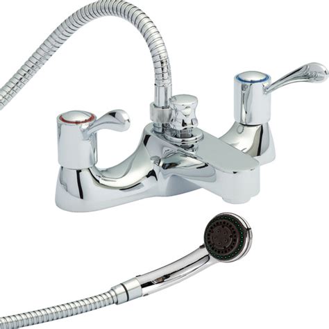 Hudson Reed Modern Chrome Deck Mounted Bath Filler Tub Mixer Faucet