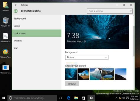 Change Lock Screen Background In Windows 10 Winaero