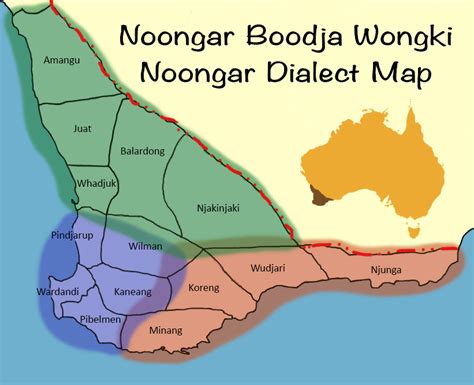 Noongar Dialects Map Aboriginal Education Indigenous Education Kids