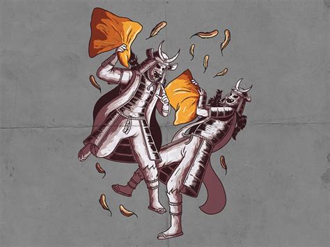 The Samurai Pillow Fight By Pedro Fernandes On Dribbble
