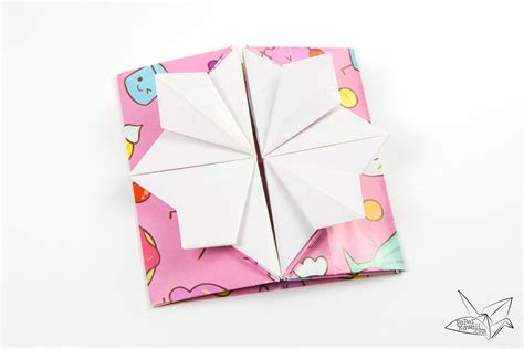 Origami Popup Envelope Box Tutorial Origami Tower Origami Diagrams
