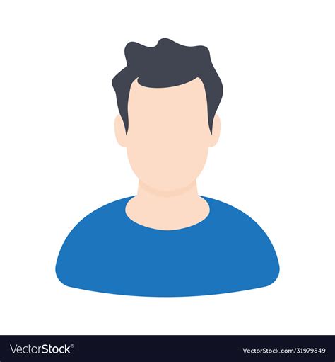 Avatar Men Icon On A White Background Royalty Free Vector