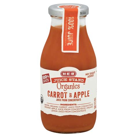 H E B Organics Juice Stand Carrot Apple Shop Juice At H E B