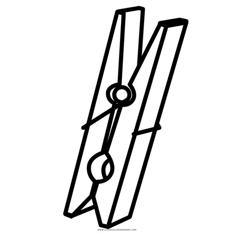 Clothes Pin Coloring Pages