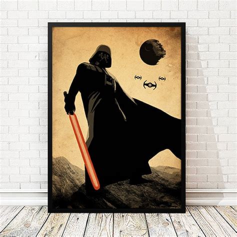 Star Wars Darth Vader Poster Retro Poster Vintage Poster Etsy