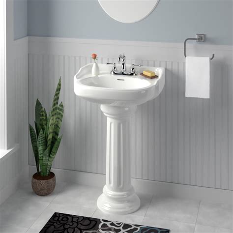 This is the optimum height for the majority of adults. Dawson 100 Vitreous China Pedestal Sink - Magnus Home Products