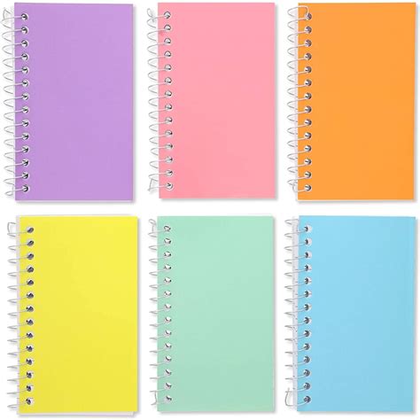 12 Pack Spiral Pocket Notebook Lined Pocket Notepad 6 Pastel Colors 3
