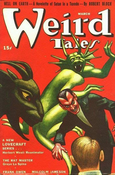 Weird Tales March Vintage Pulp Magazine Robert Bloch Lovecraft
