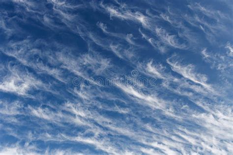 Beautiful Cirrus Clouds Blue Sky With Beautiful Clouds Stock Photo