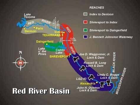 Map Of Red River Basins Navigable Waterway Description From