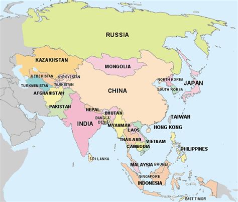 Map Of The Cold War In Asia